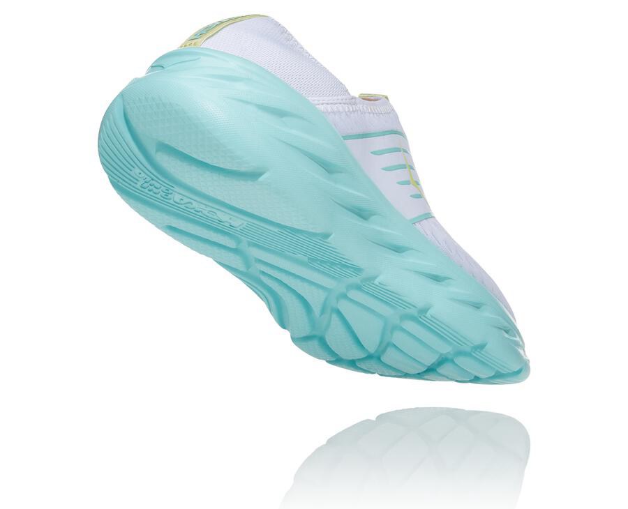 Sandale Hoka One One Ora Recovery Femme - Blanche/Bleu - DHG-851960